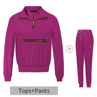 Casual Lapel Surgical Suit For Men And Women