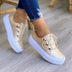 Lace-up Flats Sneakers Women Rivet Casual Shoes Douson Odeh