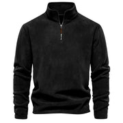 Men's Autumn And Winter New Stand Collar Half Zip Long-sleeved Sweater