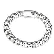 925 Sterling Silver National Style Glossy Cuban Bracelet