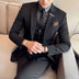Plus Size Men's Clothing Solid Color Suit Suit Men's Three-piece Suit