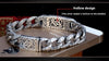 925 Silver Hollow Carved Men's Bracelet