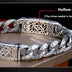 925 Silver Hollow Carved Men's Bracelet