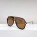 Women's Fashionable Sunshade Large Frame Black Leopard Print Glasses
