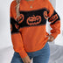 Halloween Pumpkin Pullover Sweater Fashion Long Sleeve Knitted Tops For Women Clothing Douson Odeh