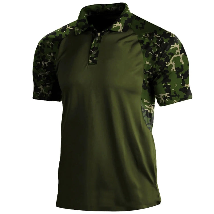 Polo Shirt Lapel Zipper Short-sleeved T-shirt Men Douson Odeh