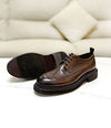 Brogue Men's Shoes Thick Bottom Height-increasing Leather Leather Shoes