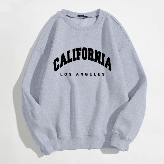 Womens Hoodies Long Sleeve Graphic California Letters Print