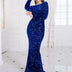 Women's Sequin Evening Gown — Modest Stretch Prom & Wedding Dress