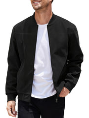 Men's Casual Plus Size Suede Zipper Men's Jacket