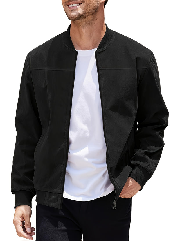 Men's Casual Plus Size Suede Zipper Men's Jacket