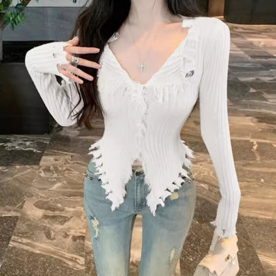 Slim Fit Slimming Niche Chic Cardigan Top