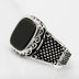 925 Silver Vintage Thai Silver Black Agate Ring