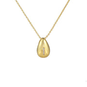 Glossy Water Drop 26 English Letter Pendant Copper-plated Gold Simple Pendant Female