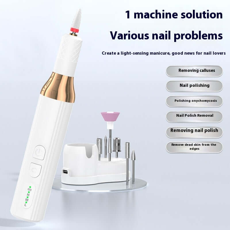 Electric USB Portable Nail Piercing Device Manicure Machine