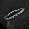 Sterling Silver Hand-woven Inlaid Zircon Hemp Rope Bracelet