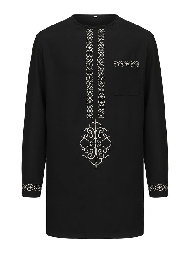 Men's Casual Long Sleeve Ethnic Style Traditional Clothing Suit