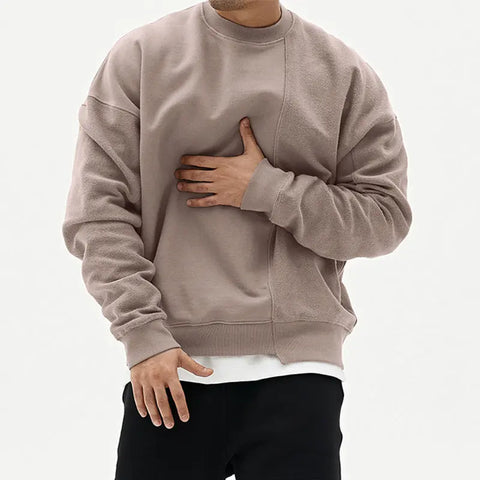 Pullover Round Neck Sweater Loose Men Clothes Douson Odeh