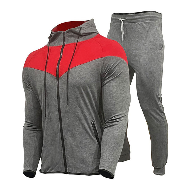 Men's Casual Zipper Suit Cardigan Sweater Sportswear Suit