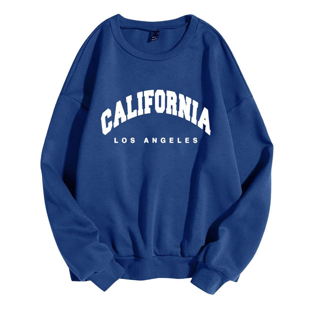 Womens Hoodies Long Sleeve Graphic California Letters Print