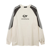 Letter Embroidered Long Sleeve T-shirt Men