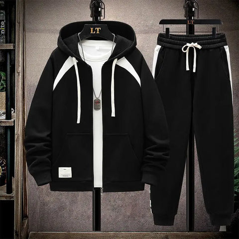 Casual Sports Suit Men's Loose Sportswear Hooded Douson Odeh