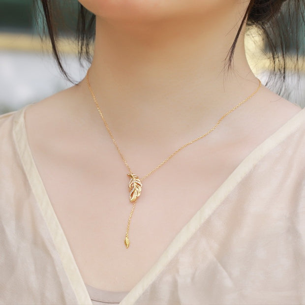 Simple Style Personalized Leaf Clavicle Chain