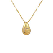 Glossy Water Drop 26 English Letter Pendant Copper-plated Gold Simple Pendant Female