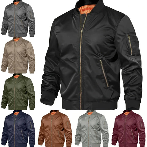 Mens Jacket New Spring Autumn Male Baseball Jackets Pilot Men Outwear Coat Zipper Men's Uniform Douson Odeh