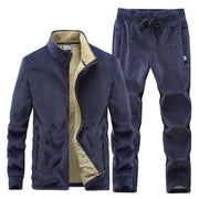 Middle-aged And Elderly Men's Fleece Thick Sports Suit