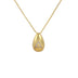 Glossy Water Drop 26 English Letter Pendant Copper-plated Gold Simple Pendant Female