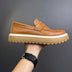 Leather One Pedal Lazy Casual Sneakers Douson Odeh