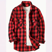 Men's Casual Loose Flannel Plaid Shirt