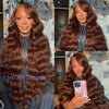 Front Lace Wavy Brown Lace Front Hair Human Wigs