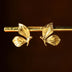 18K Golden Butterfly Ear Studs Yellow Leaf Ear Studs Personalized Minority