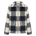 Women's Long-sleeved Plaid Lapel Zipper Plush Coat