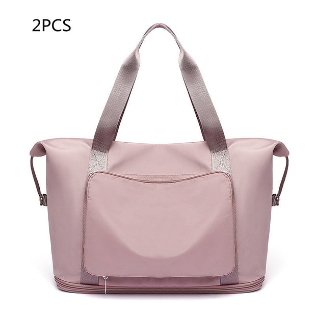 Foldable Large Capacity Women Gym Bags Shoulder Bag Women Training Travel Handle Handbag Yoga Sport Crossbody Tote Bag Women