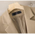 Spring And Autumn Khaki Suit Jacket For Women's Slimming