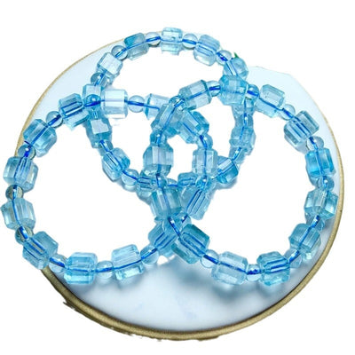 Rough Stone Polished Cube Sugar Crystal Bracelet Unisex