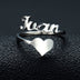 Customized Name Men Women Ring Personalized Love Heart Fashion Stainless Steel Rings Jewelry Valentine's Day Gifts