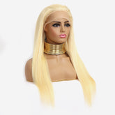Golden Long Straight Lace Front Wig