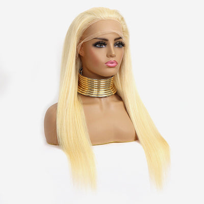 Golden Long Straight Lace Front Wig