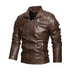 Men's Leather Lapel American Retro Plus Size Leather Jacket Douson Odeh
