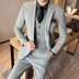 Plus Size Men's Clothing Solid Color Suit Suit Men's Three-piece Suit