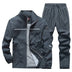 Men's Loose Lapels Casual Sportswear Polyester Composite Fabric