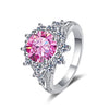 925 Sterling Silver Ring Female 3 Karat Color Moissanite Affordable Luxury Style Ring