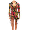Fashion Women's Printed Pleated Dress