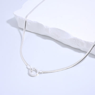 Fashion Retro Thin Flat Snake Bone Necklace
