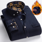 Winter Corduroy Fleece Warm Shirt Men Douson Odeh