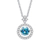 Live Hot S925 Sterling Silver Pulsatile Heart Moissanite Pendant Female Light-chasing Smart Clavicle Chain Moissanite Necklace